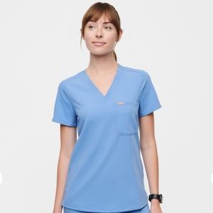 FIGS Catarina™ Scrub Top - Ceil Blue (Small)